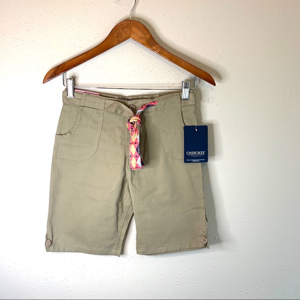 🆕Cherokee Girls Uniform Khaki Shorts/Sz:10/NWT